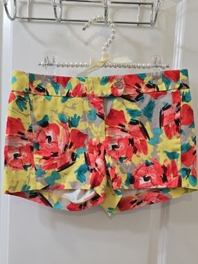 J. Crew Yellow Floral Print Women's Jean Shorts